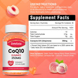 Zetelixia CoQ10 Gummies 5X Absorption peach flavour gummy close-up