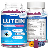 Zetelixia Lutein Gummies front view with blueberry flavour