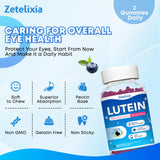 Zetelixia Lutein Gummies in a hand for size reference
