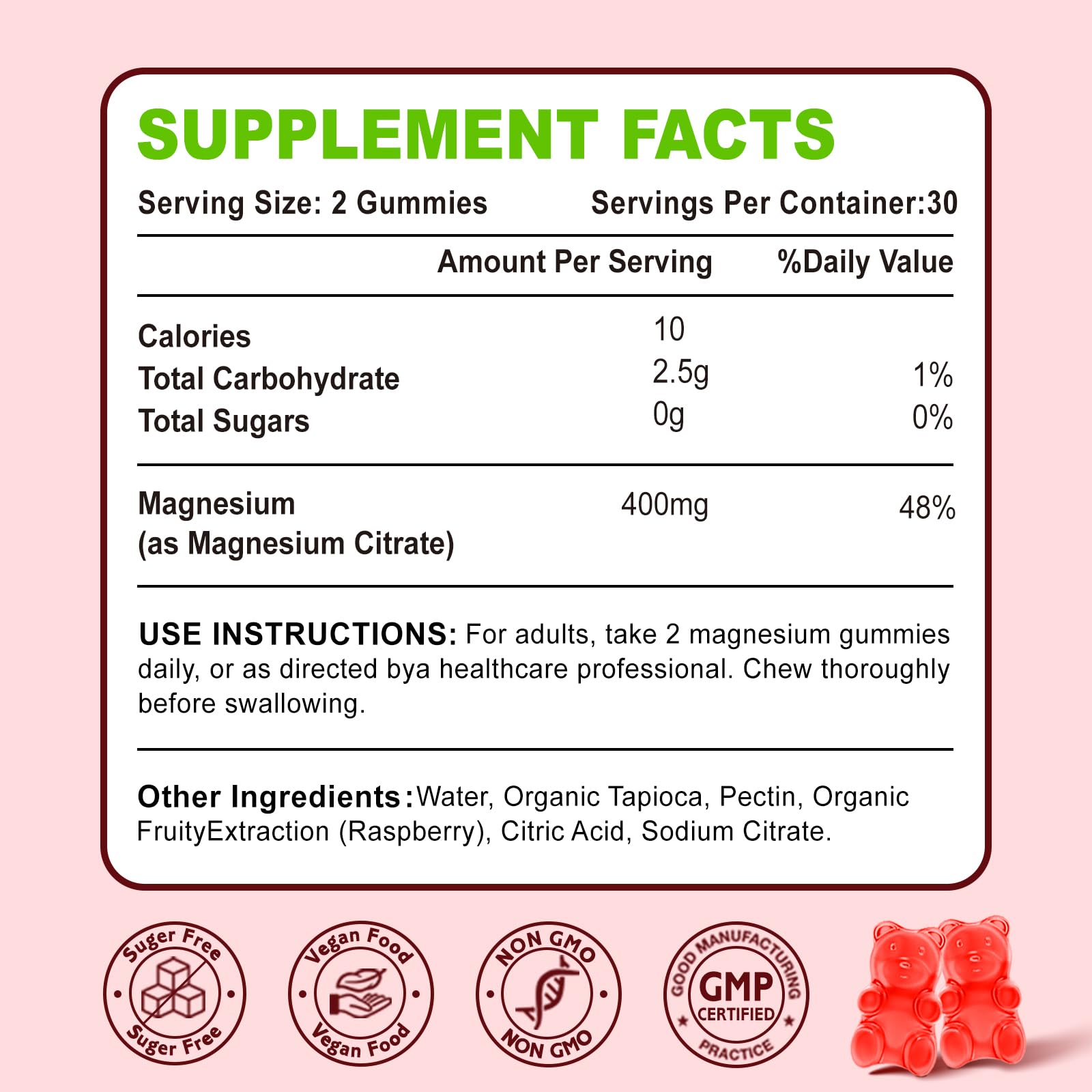 Zetelixia Magnesium Citrate Gummies bottle with 60 gummies
