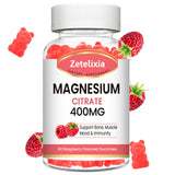 Zetelixia Magnesium Citrate Gummies raspberry flavour front view