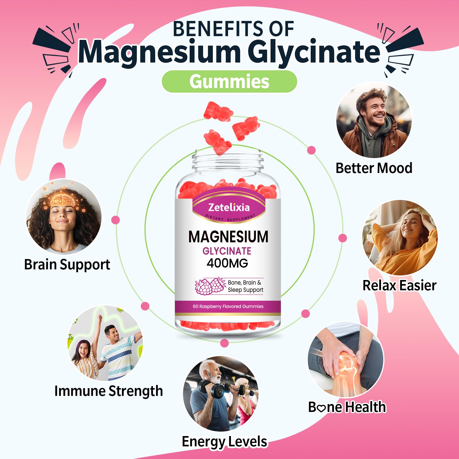 Zetelixia Magnesium Glycinate Gummies nutritional information