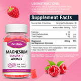 Zetelixia Magnesium Glycinate Gummies raspberry flavour close-up