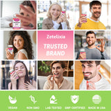 Zetelixia Magnesium Glycinate Gummies with fresh raspberries