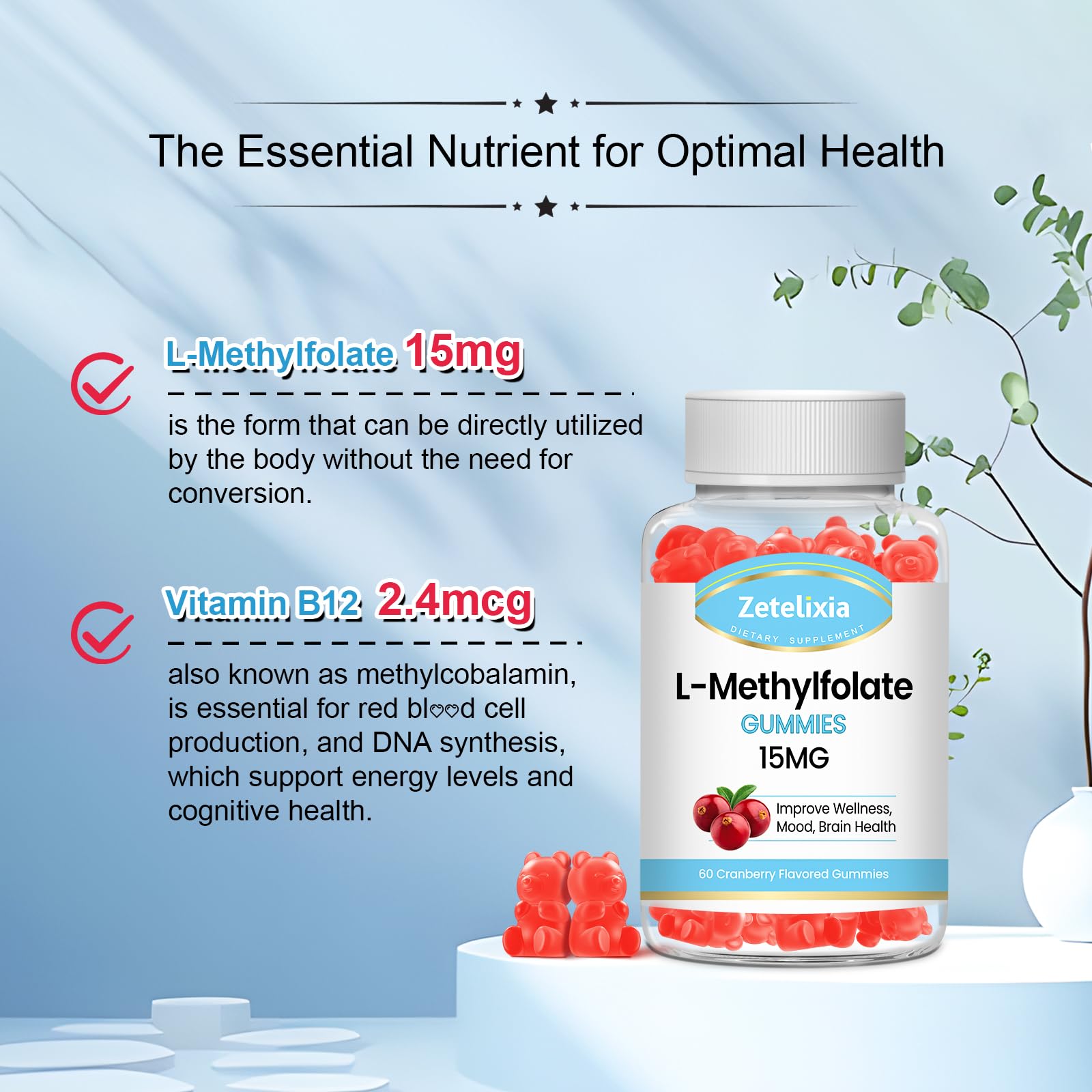 Zetelixia Multivitamin Gummies packaging with 120 count