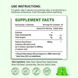 Zetelixia Valerian Root Gummies close-up of apple flavour gummies