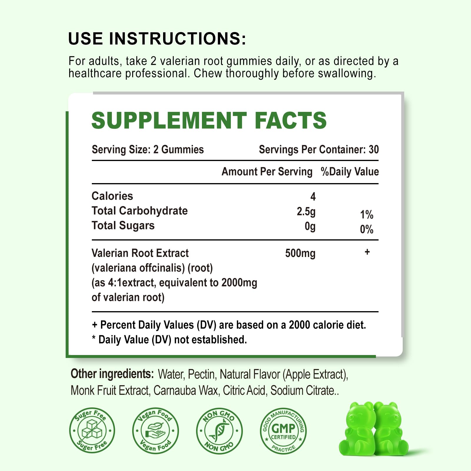 Zetelixia Valerian Root Gummies with fresh apples