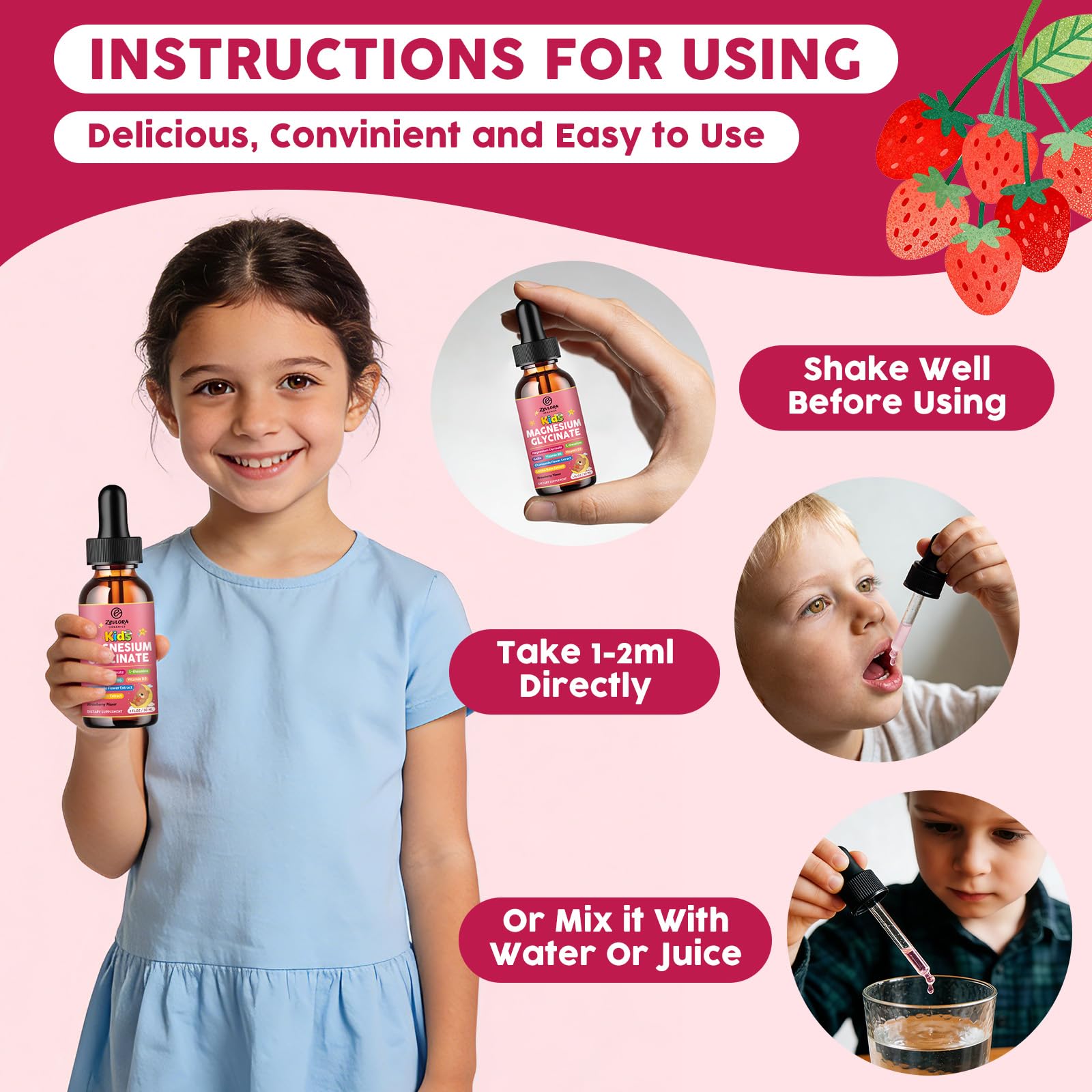 ZEVLORA ORGANICS Magnesium Glycinate Liquid Supplement packaging