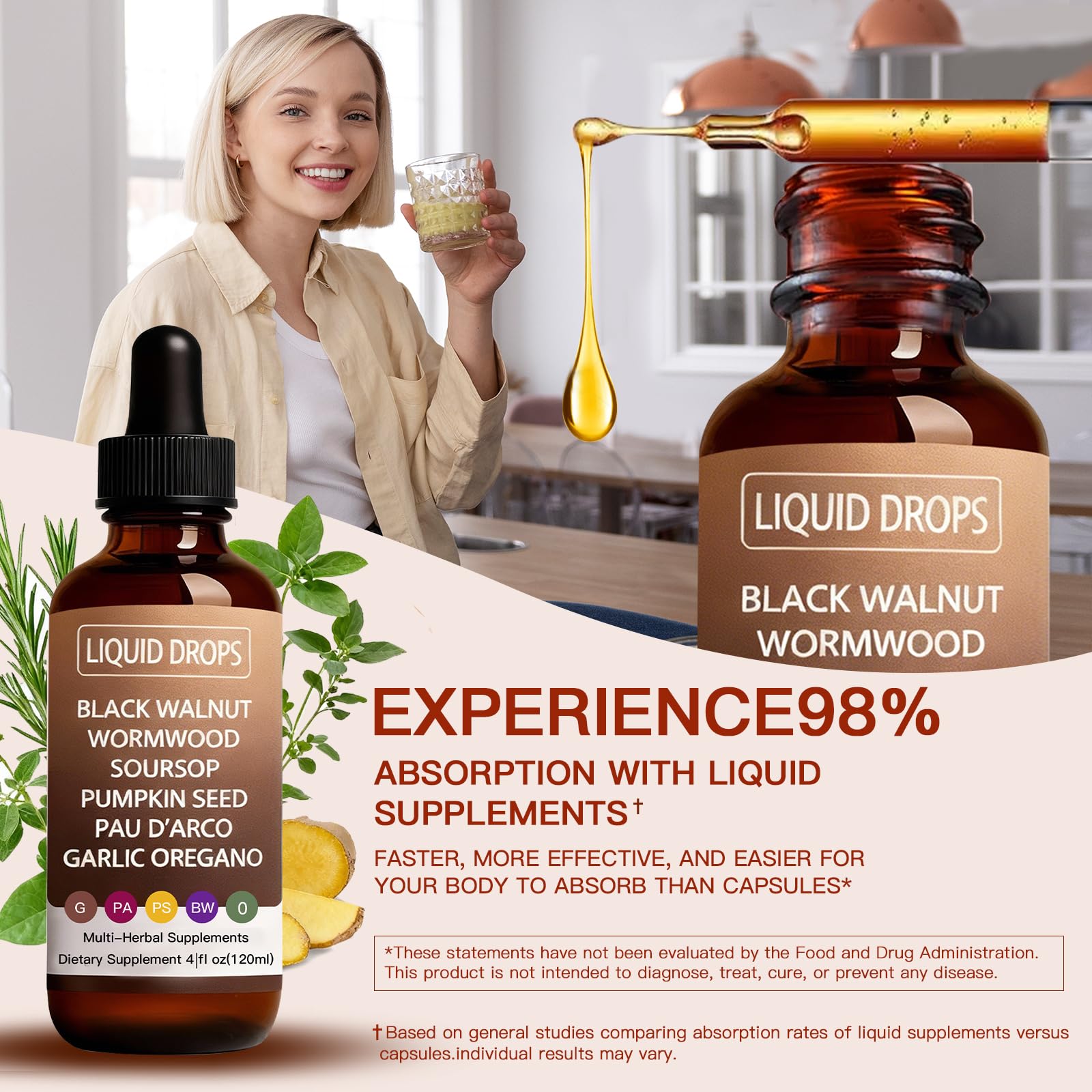ZEYARUIBO Herbal Supplement Liquid Drops dosage dropper