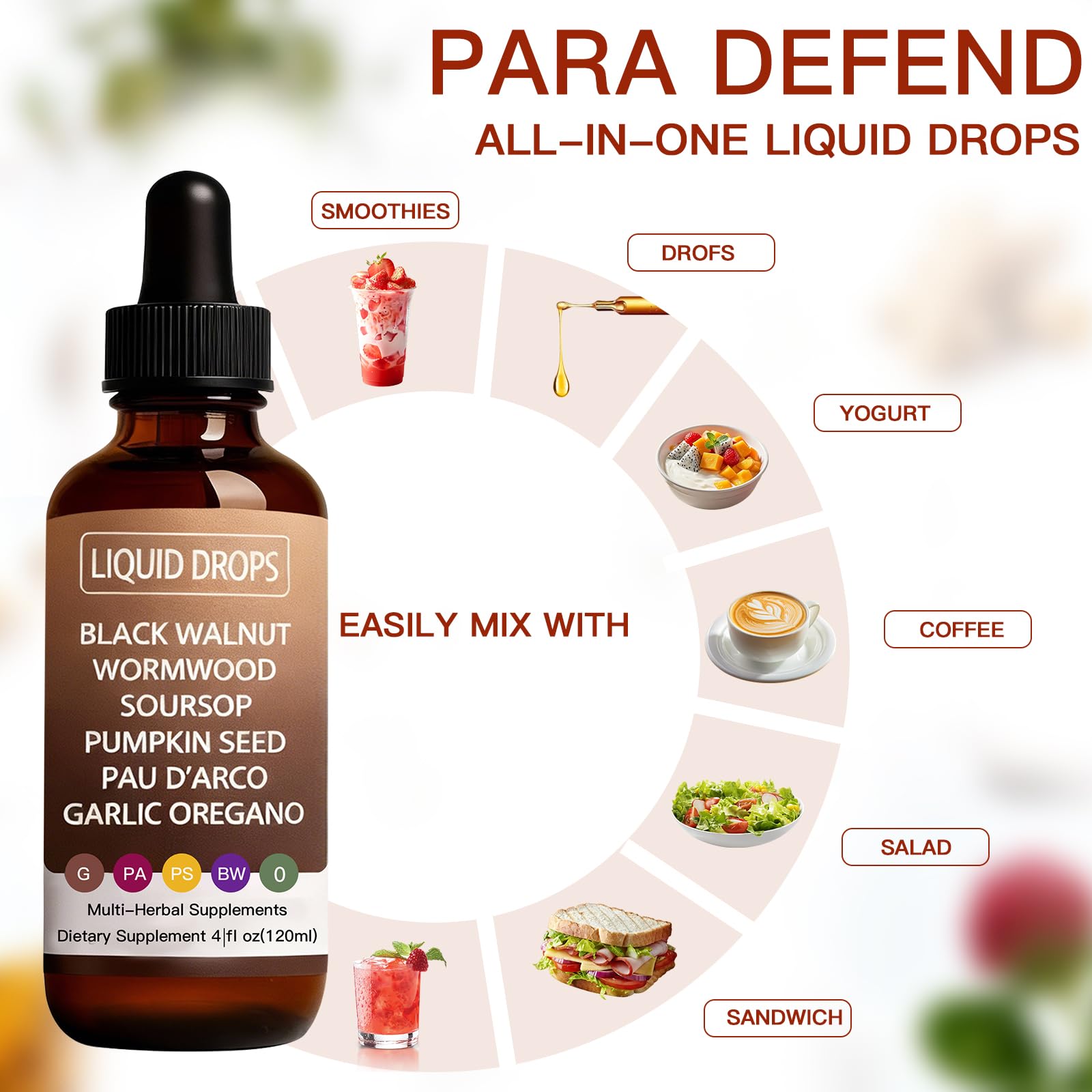 ZEYARUIBO Herbal Supplement Liquid Drops packaging