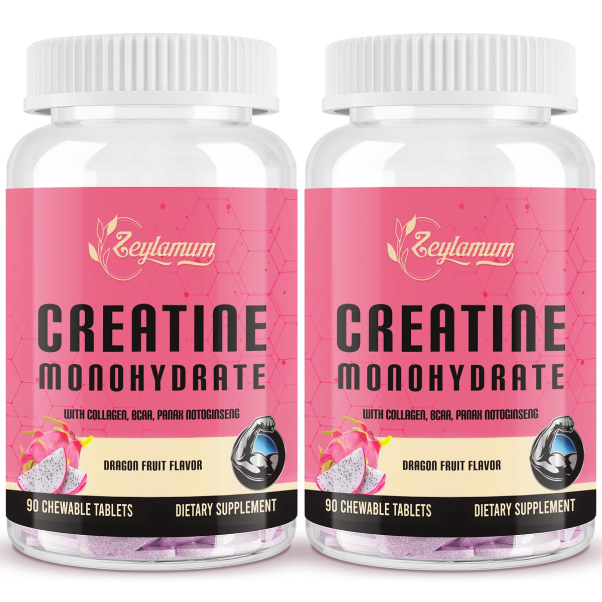 Zeylamum Creatine Chewable Tablets front view packaging