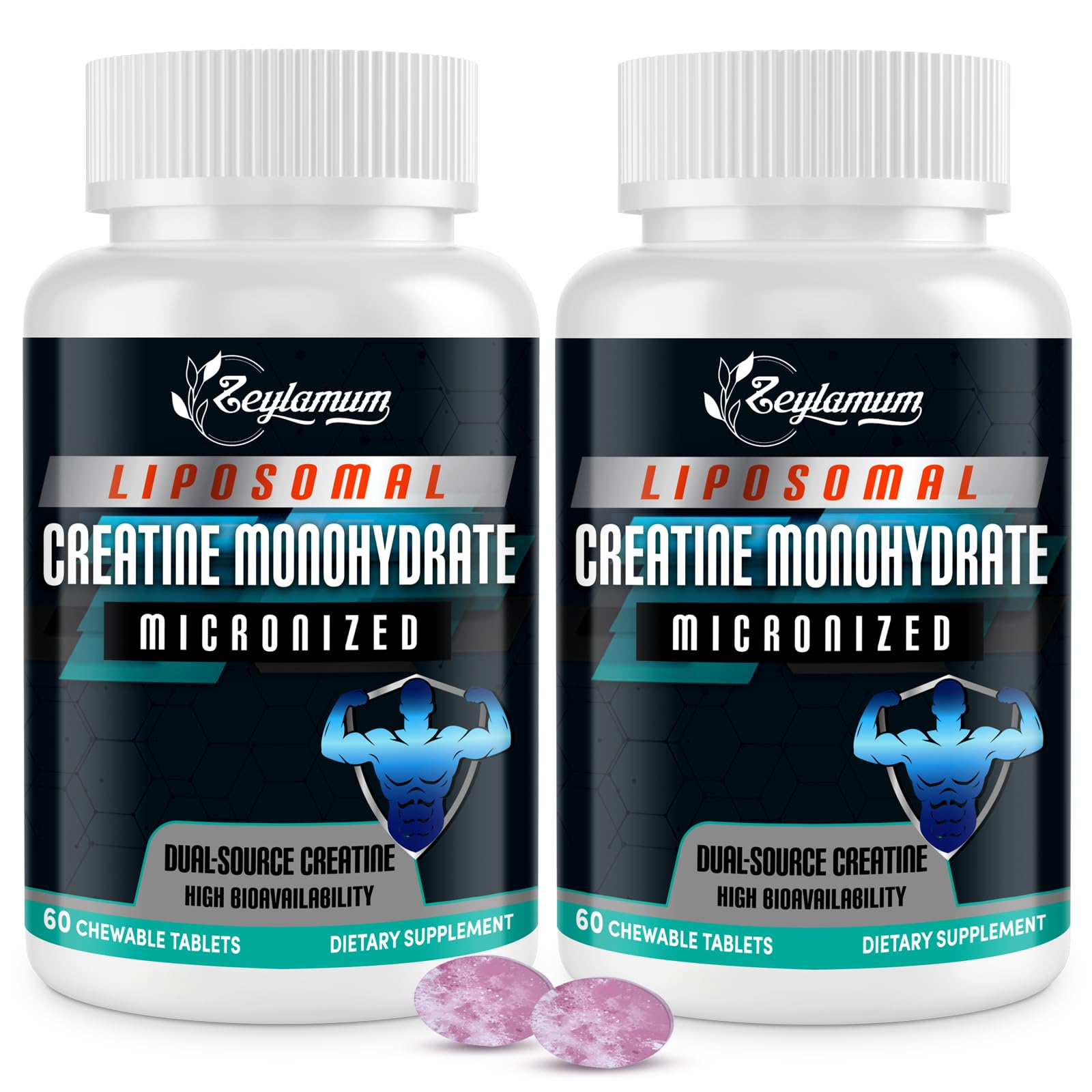 Zeylamum Creatine Chewable Tablets front view with packaging