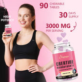 Zeylamum Creatine Chewable Tablets open bottle showing tablets