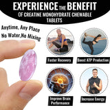 Zeylamum Creatine Chewable Tablets with gym accessories