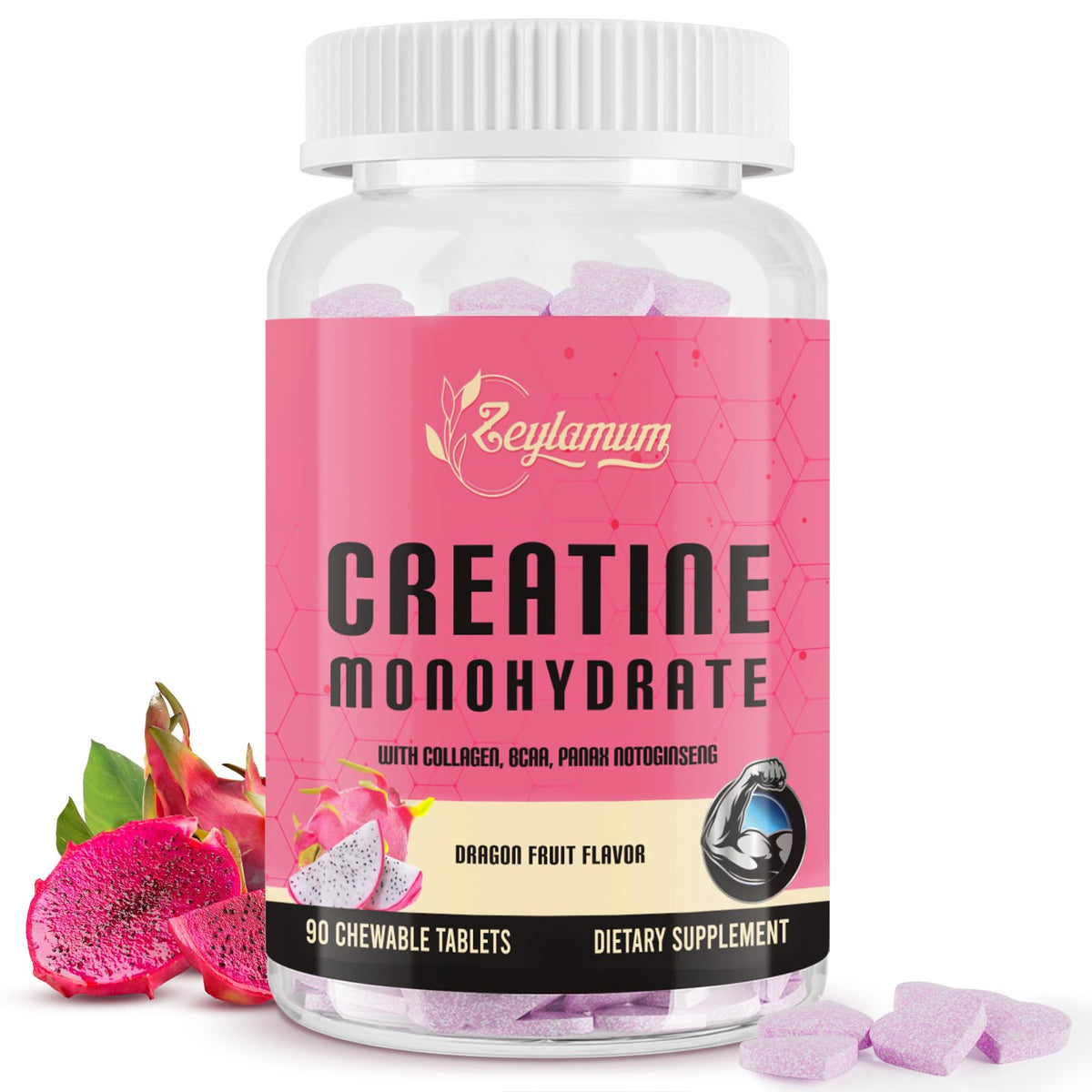 Zeylamum Creatine Complex Chewable Tablets front view