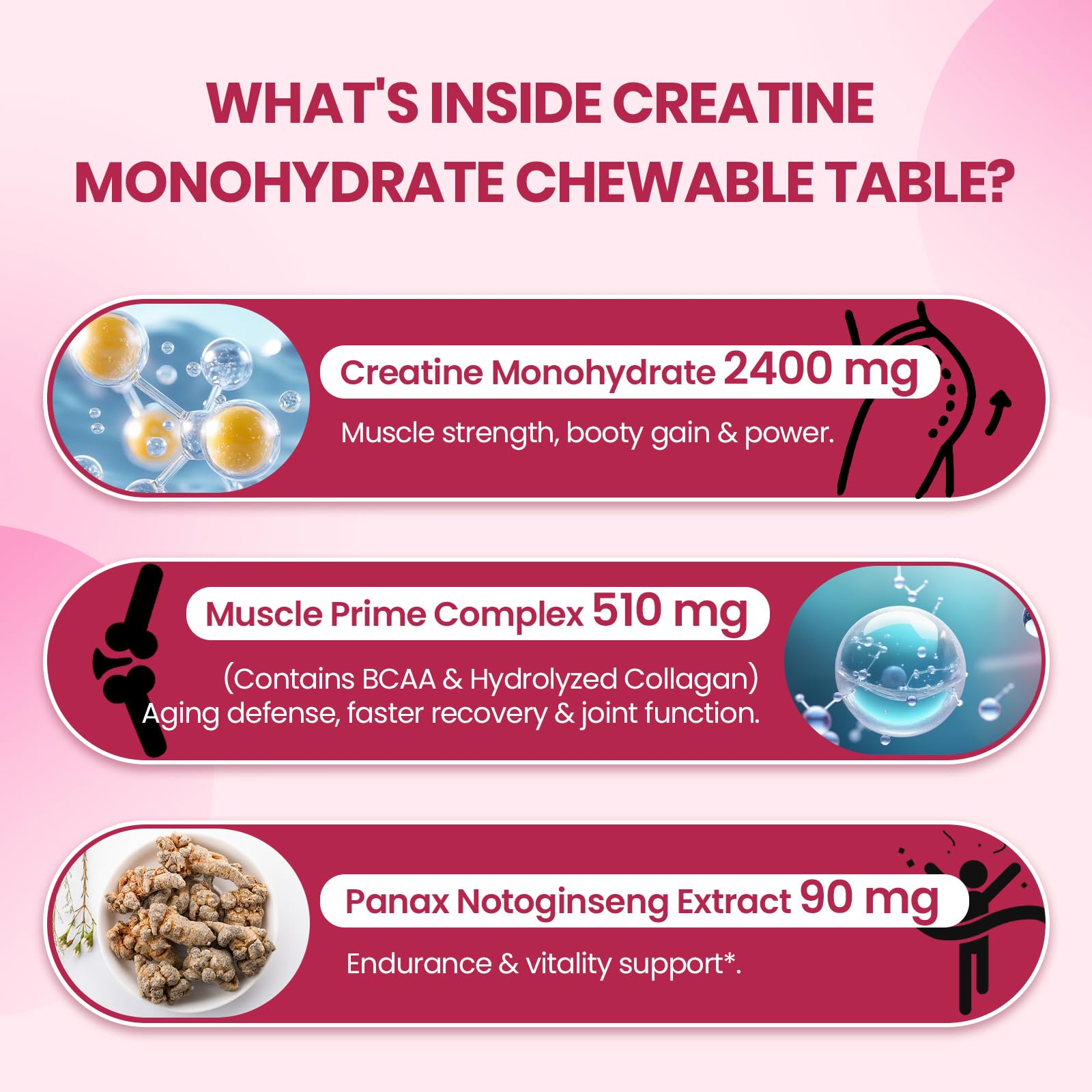 Zeylamum Creatine Complex Chewable Tablets nutritional information