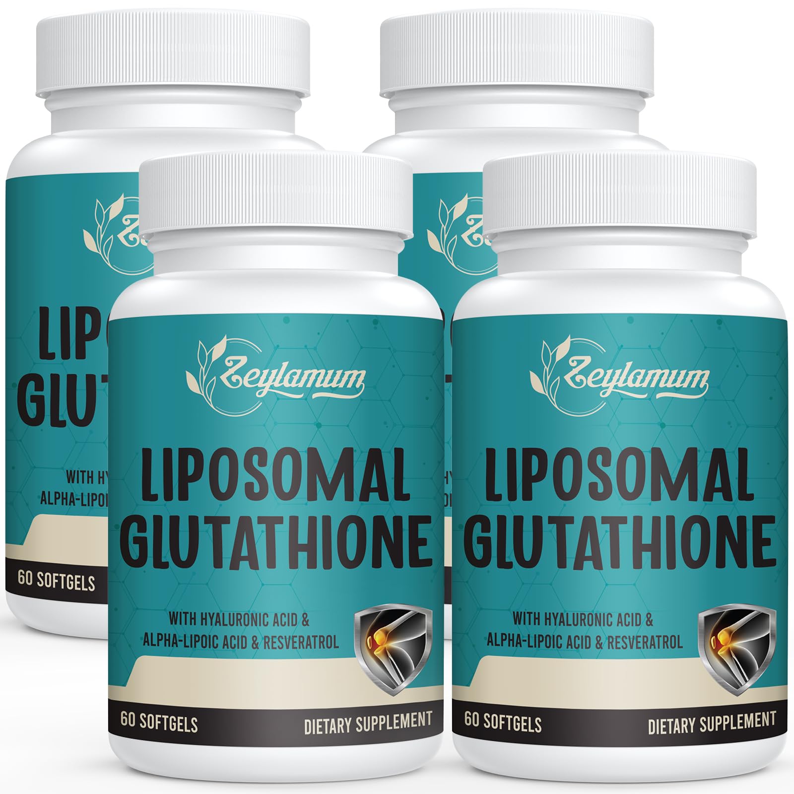 Zeylamum Liposomal Glutathione Supplement 2400 MG softgels front view