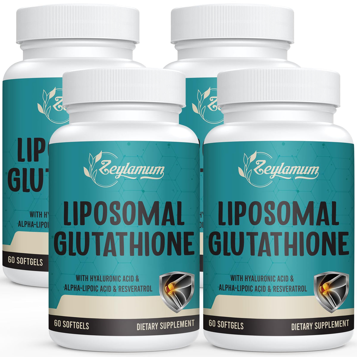 Zeylamum Liposomal Glutathione Supplement 2400 MG softgels front view