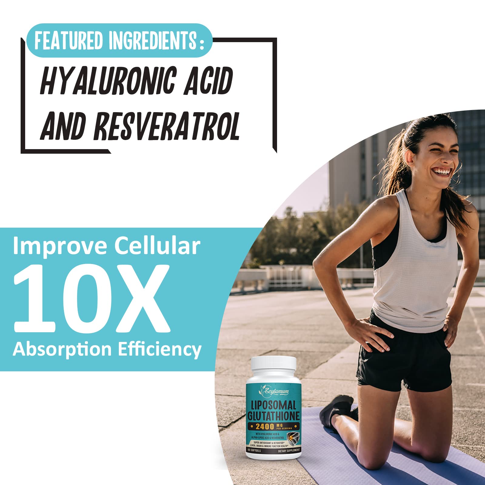 Zeylamum Liposomal Glutathione Supplement softgel close-up
