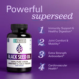 ZHOU Black Seed Oil Capsules 100% Pure bottle with label