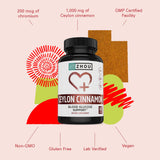 ZHOU Ceylon Cinnamon 1200mg supplement with measuring scoop