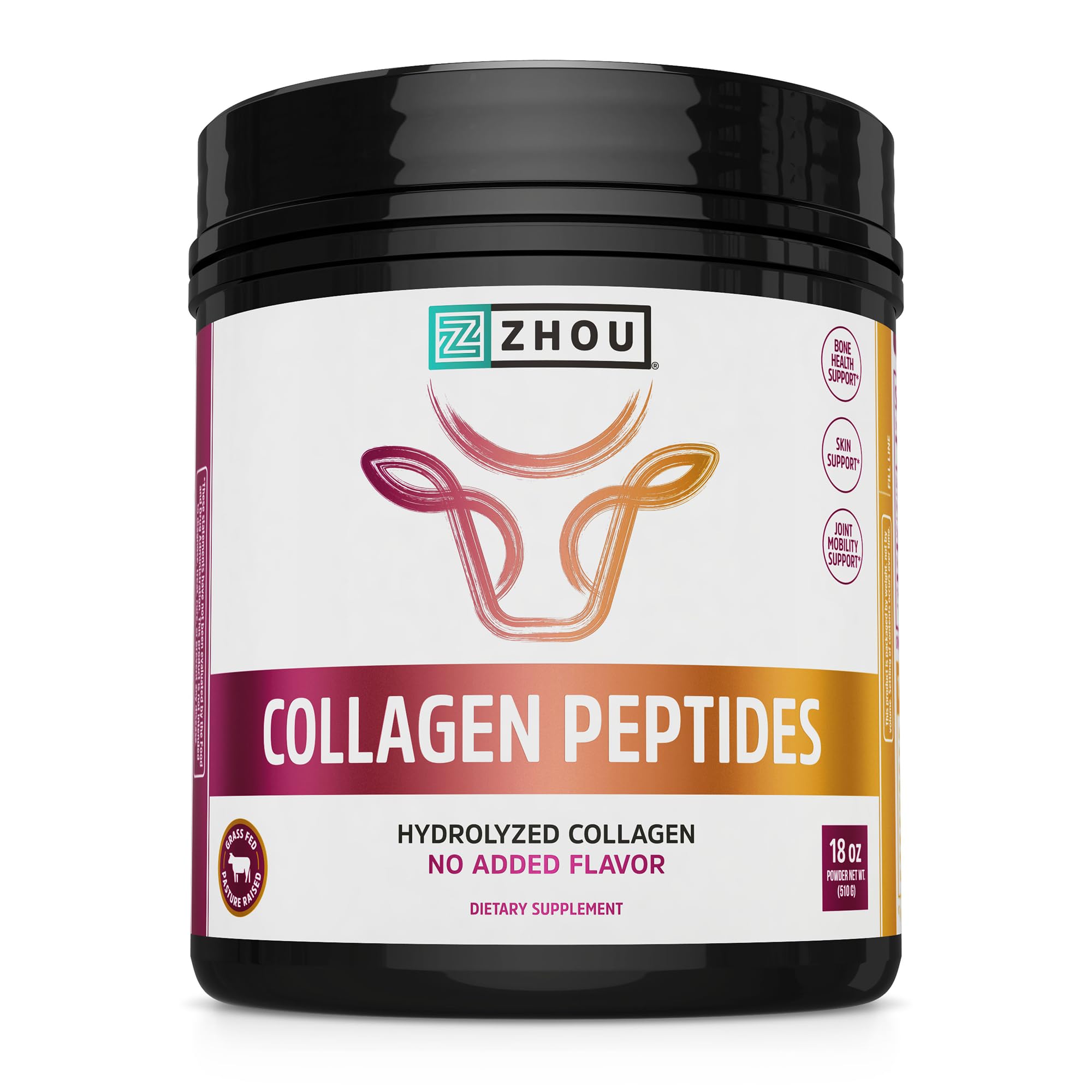 ZHOU Collagen Peptides Powder 91g front view packaging