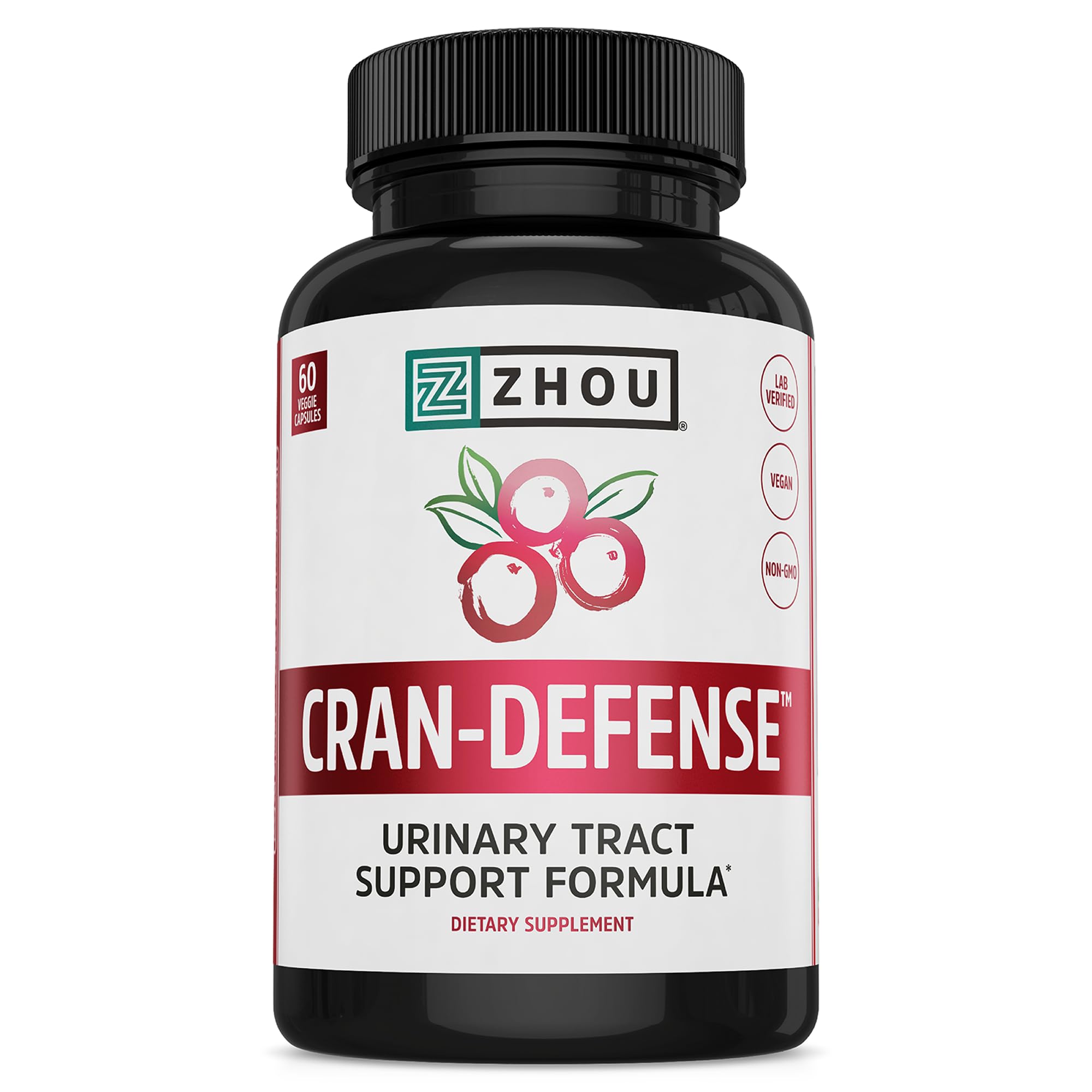 ZHOU Cranberry Supplement 60 capsules front view
