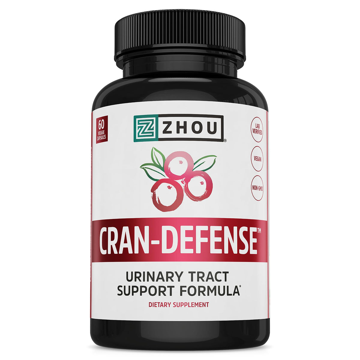 ZHOU Cranberry Supplement 60 capsules front view