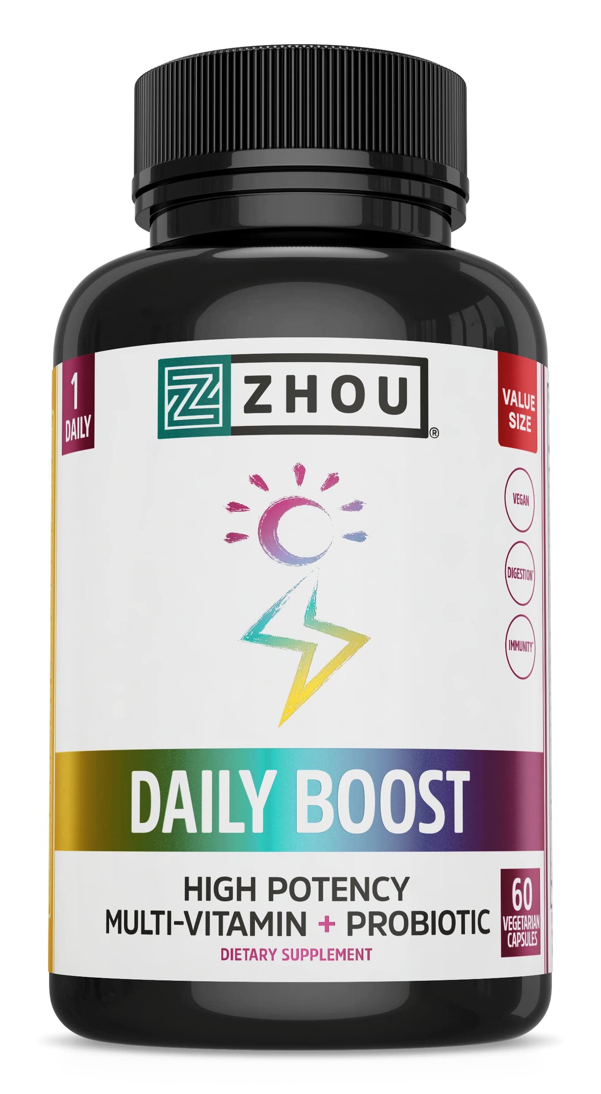 ZHOU Daily support Multivitamin 30 Capsules front view