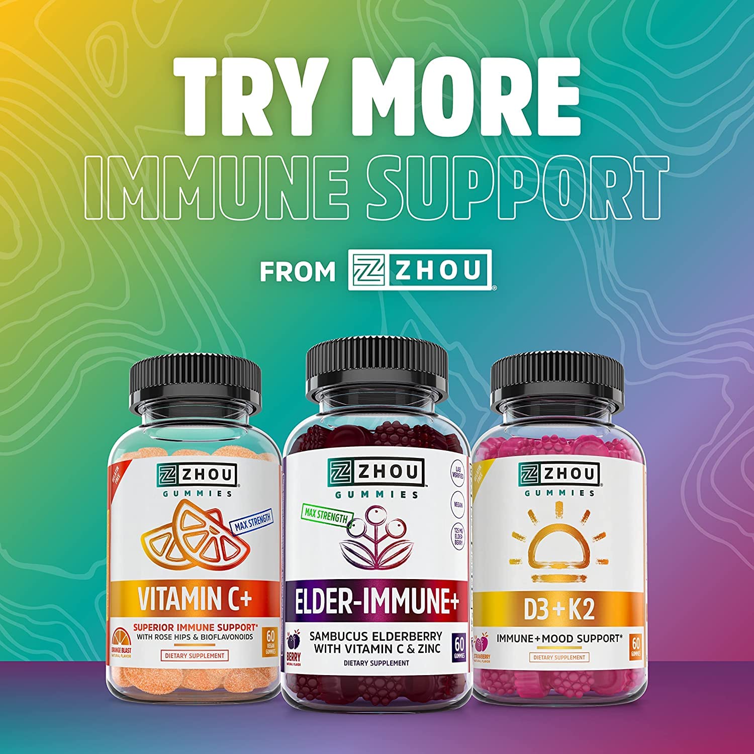 ZHOU Daily support Multivitamin 30 Capsules with measuring spoon