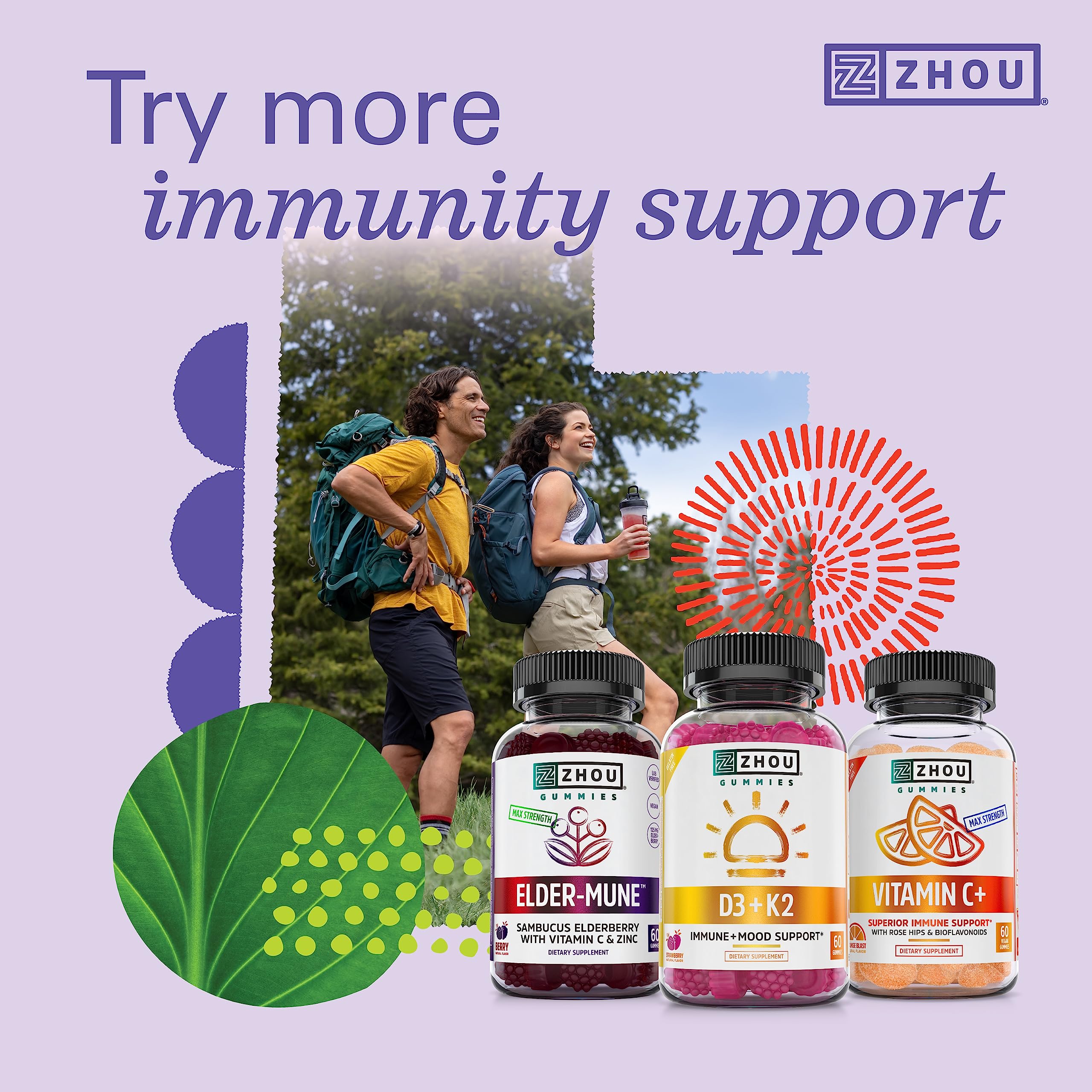 ZHOU Daily support Multivitamin Probiotic bottle with capsules
