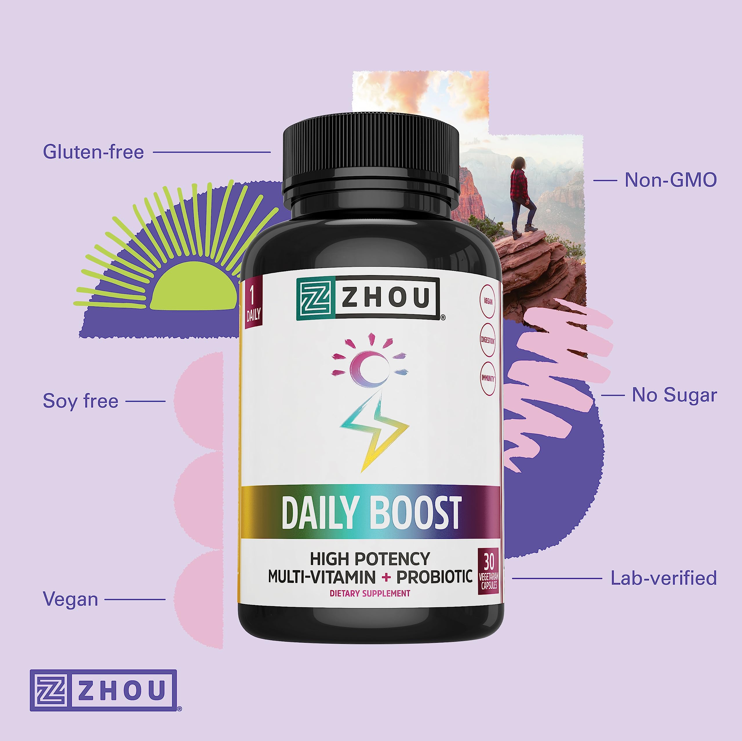 ZHOU Daily support Multivitamin Probiotic ingredients list