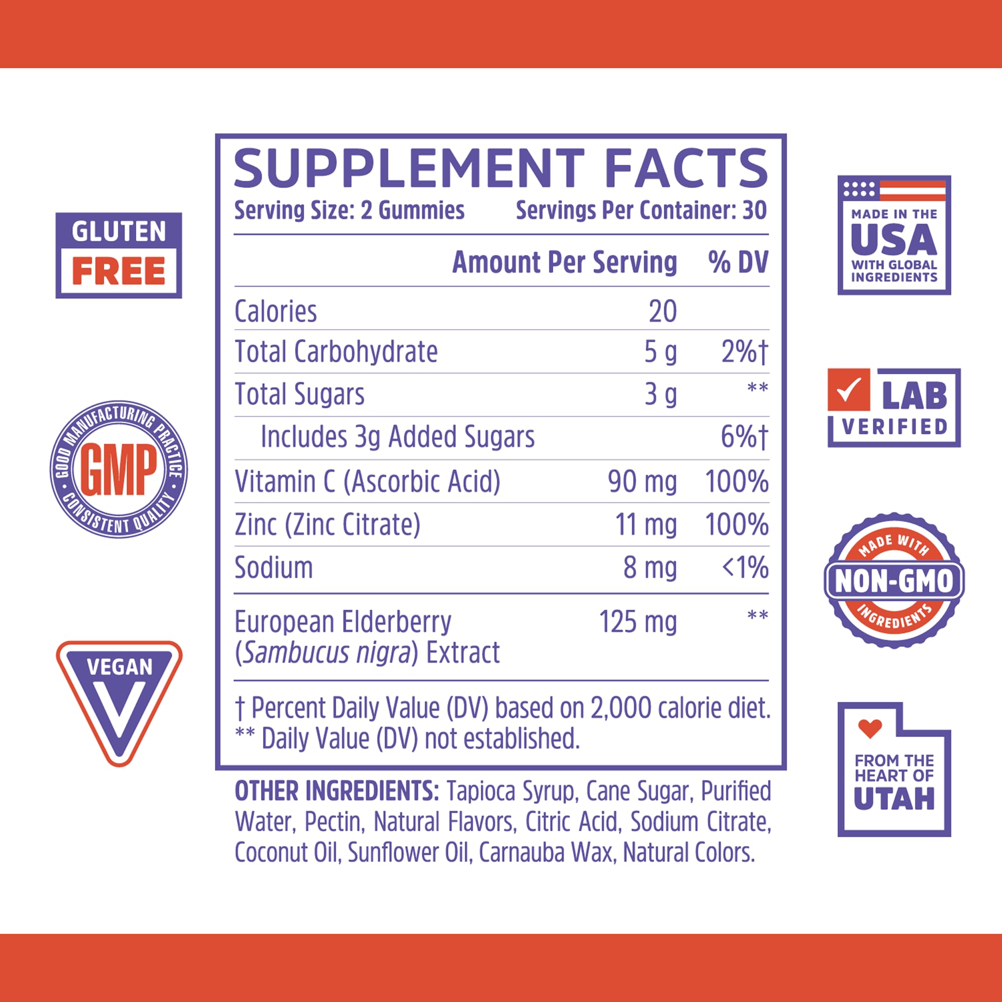 ZHOU Elder-Mune Gummies packaging side view