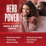 ZHOU Horny Goat Weed Supplement back view with ingredient list