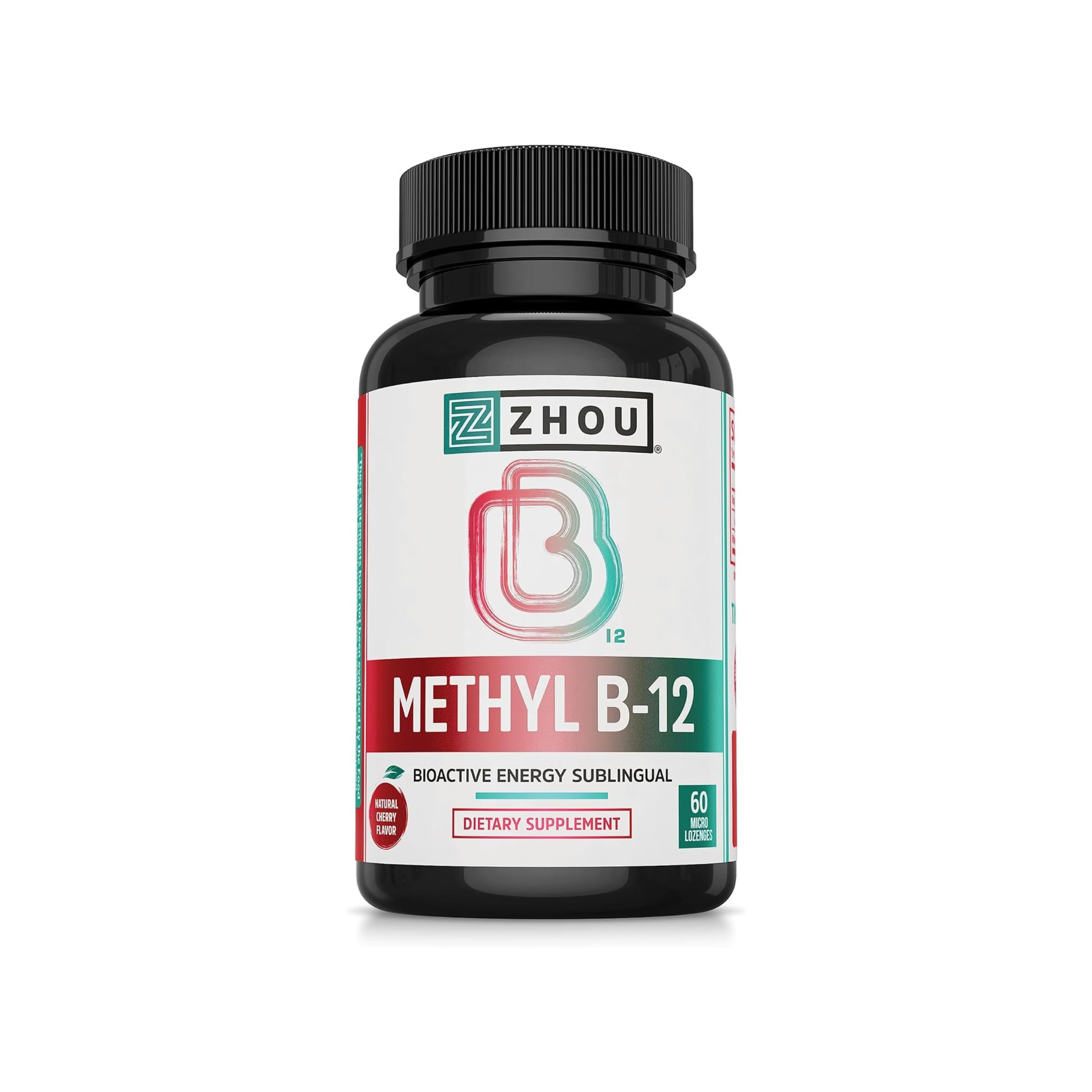 ZHOU Methyl B-12 5000 mcg cherry lozenge front view