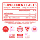 ZHOU Methyl B-12 cherry lozenge packaging side view
