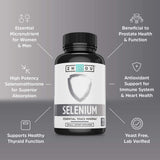 ZHOU Selenium 200mcg capsules on a wooden surface