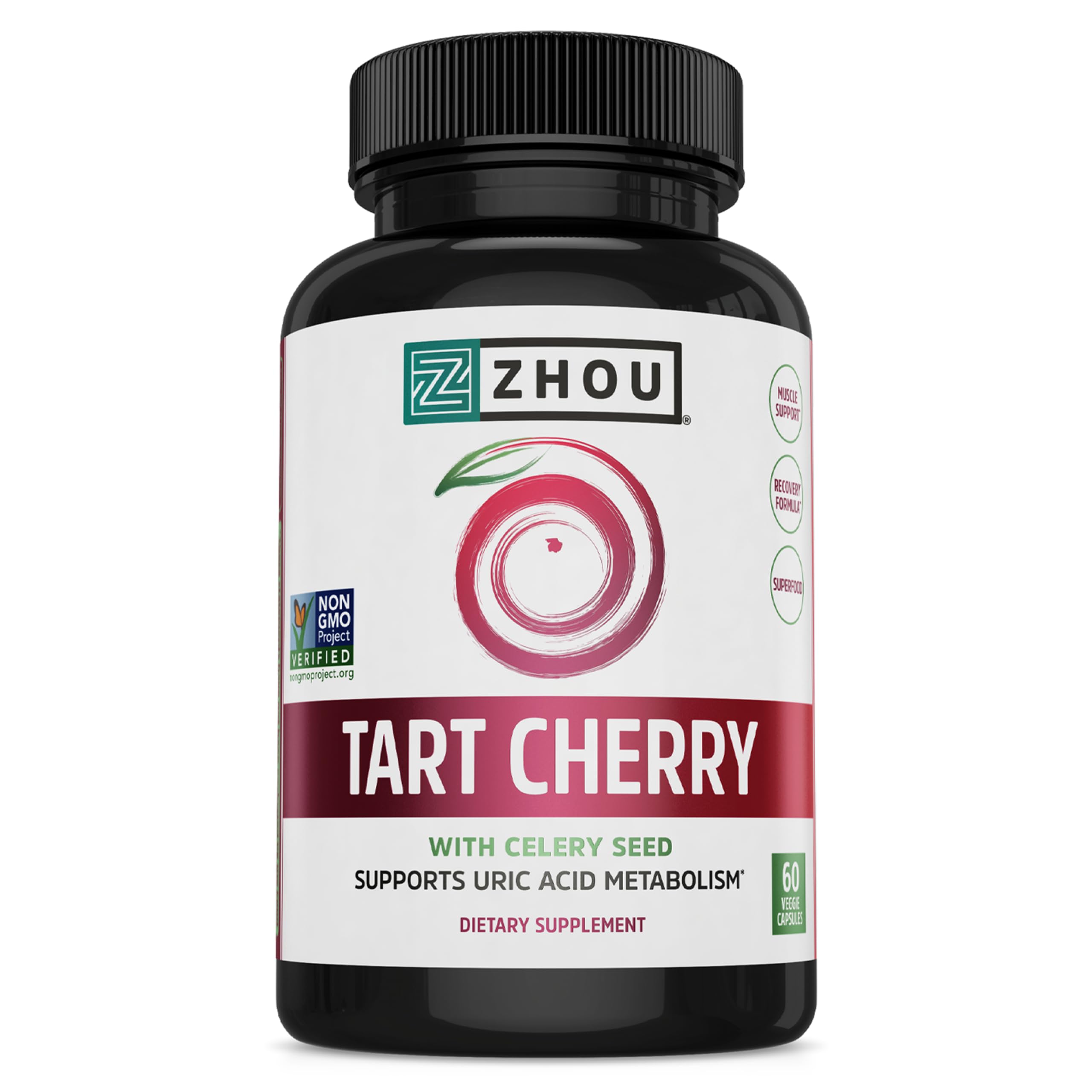ZHOU Tart Cherry Capsules 1000mg front view