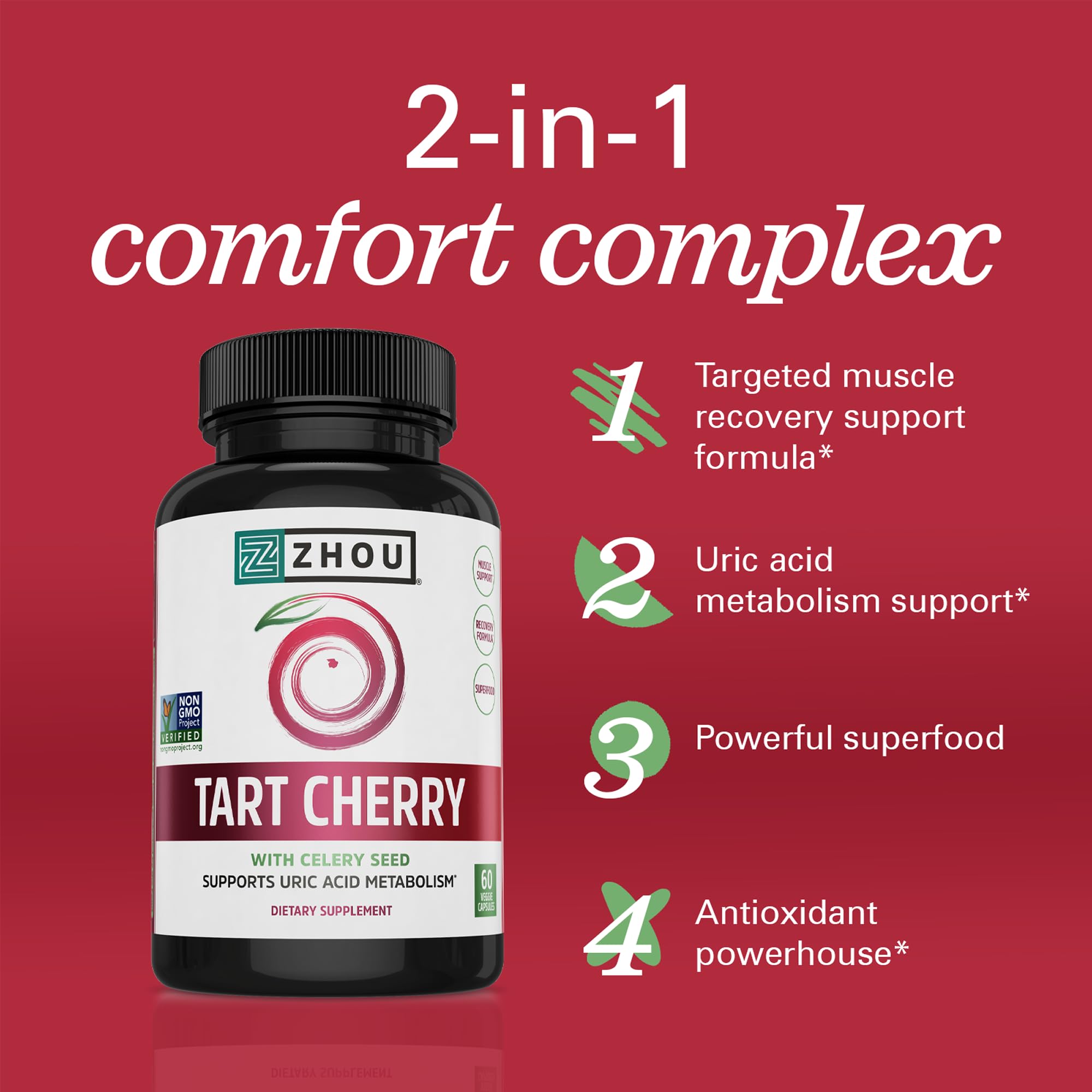 ZHOU Tart Cherry Capsules 1000mg packaging