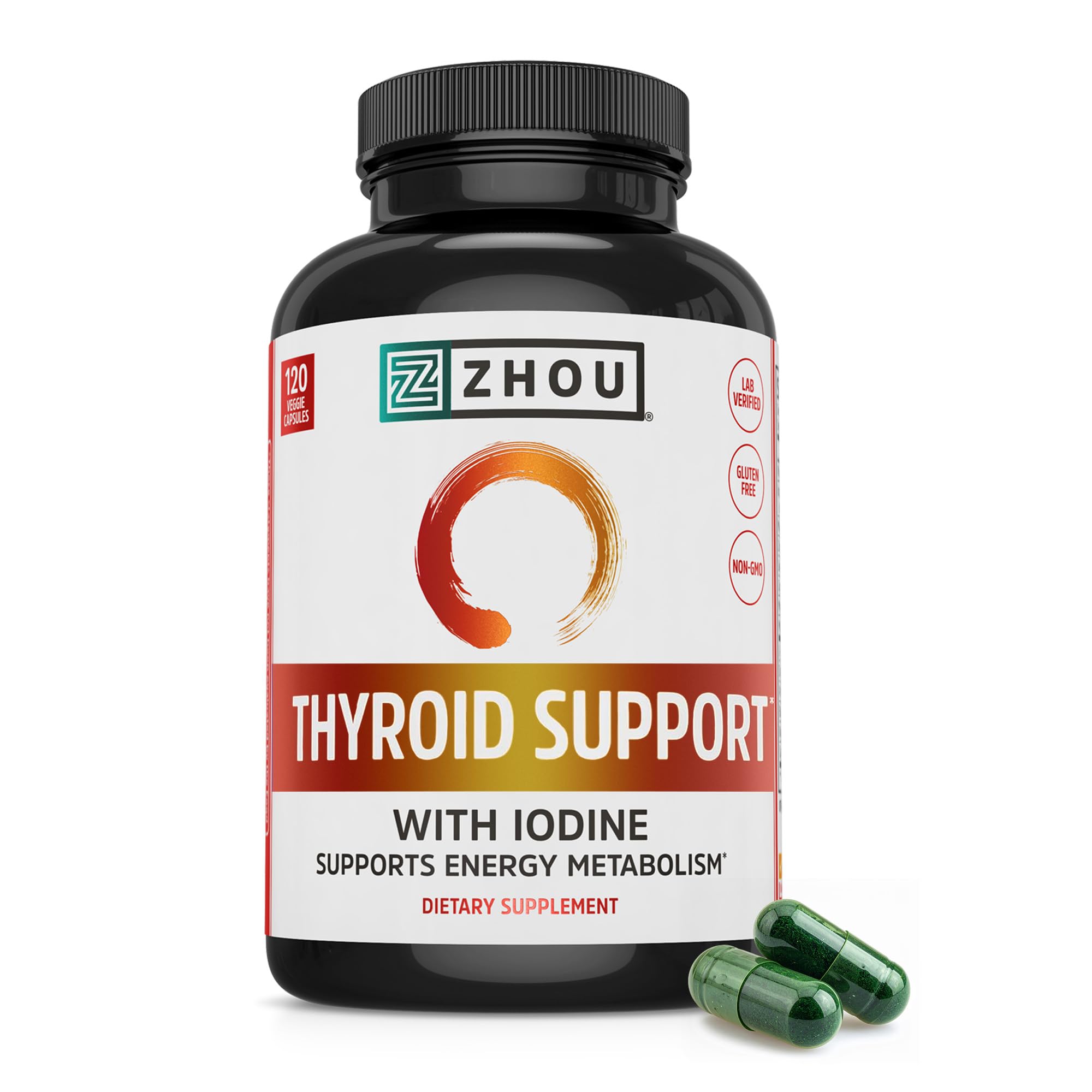ZHOU Thyroid Support Supplement 60 capsules front view