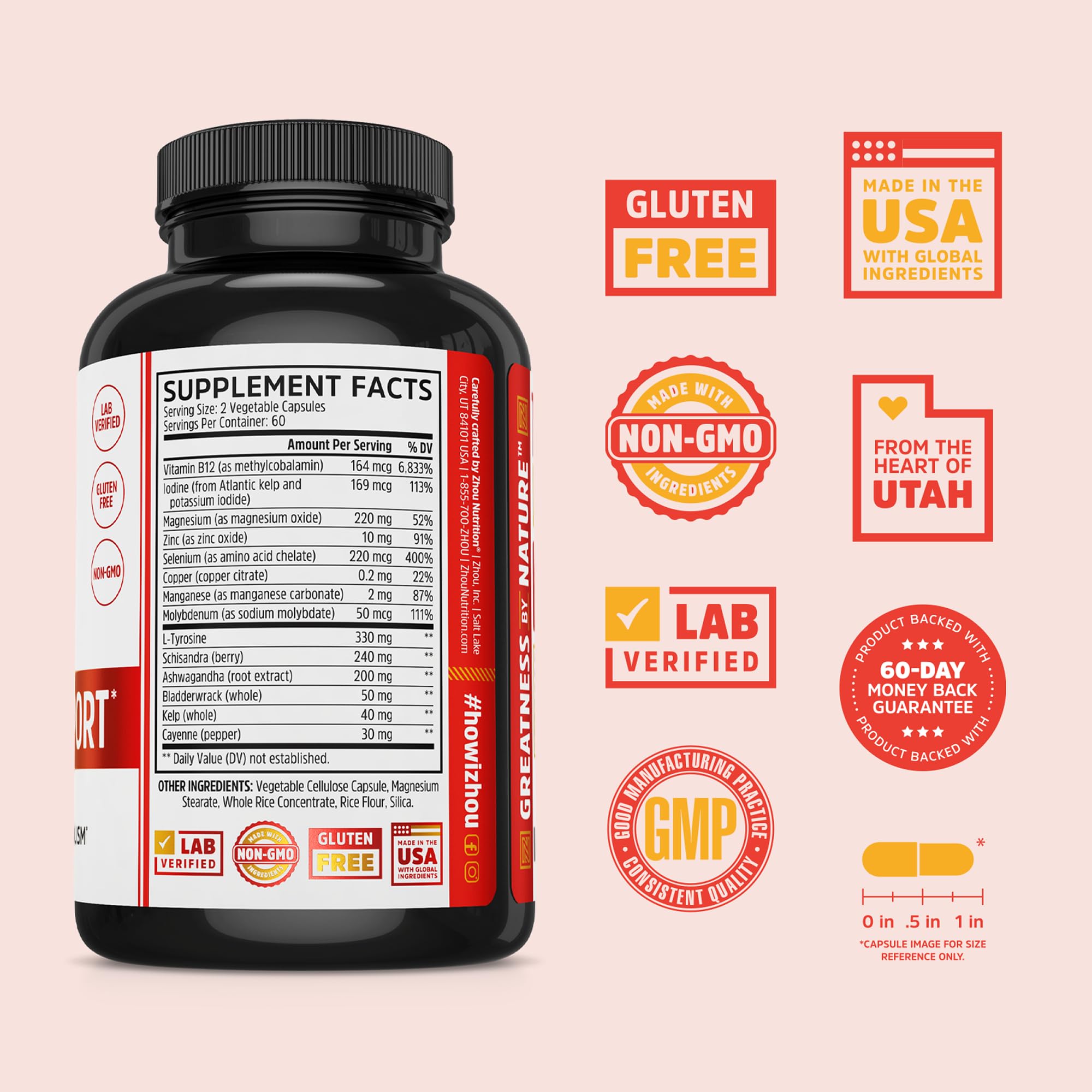 ZHOU Thyroid Support Supplement ingredients list