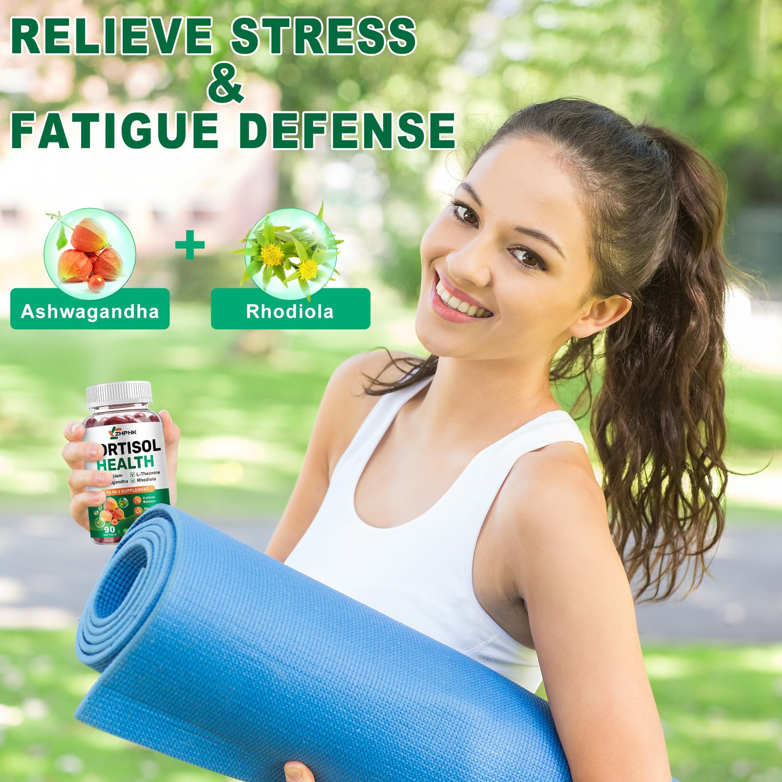 ZHPHK Cortisol Softgels bottle with dosage information
