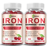 ZHPHK Iron Gummies front view with cherry flavour
