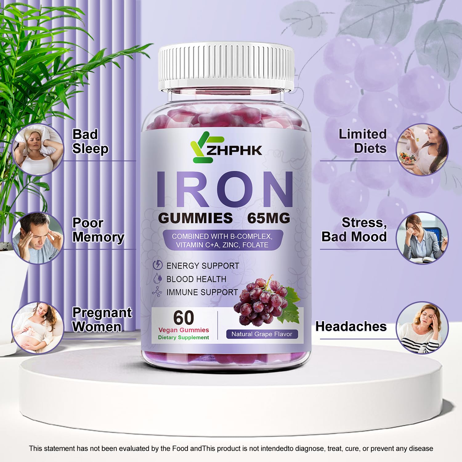 ZHPHK Iron Gummies in a bowl for serving