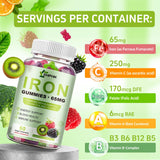 ZHPHK Iron Gummies showing serving size