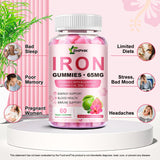 ZHPHK Iron Gummies showing serving size and dosage