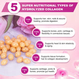 ZHPHK Multi Collagen Peptides Softgels on a wooden table