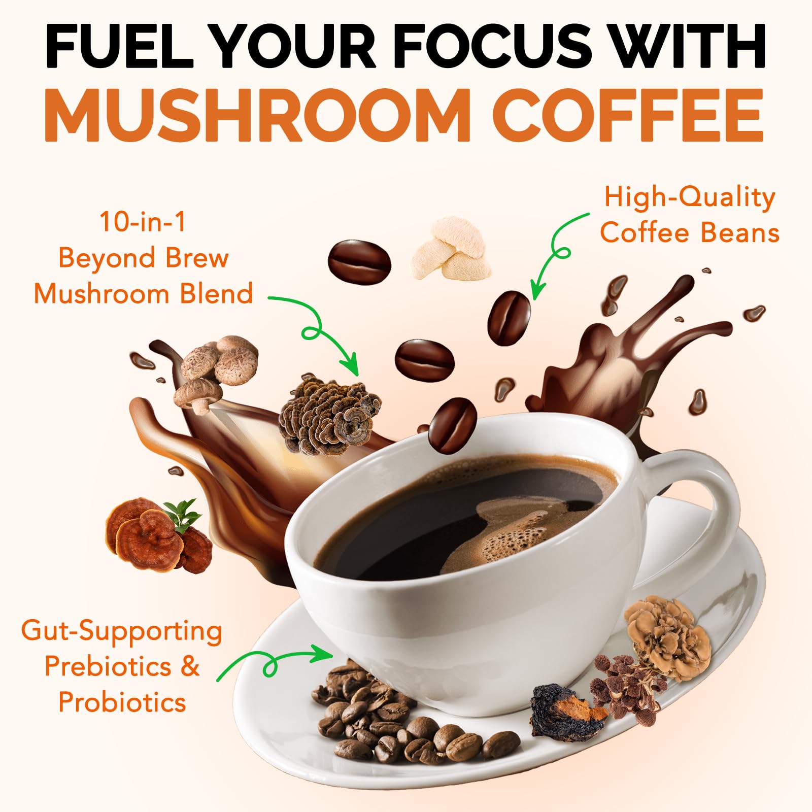 ZhuGuaCo Organic Mushroom Coffee in a cup