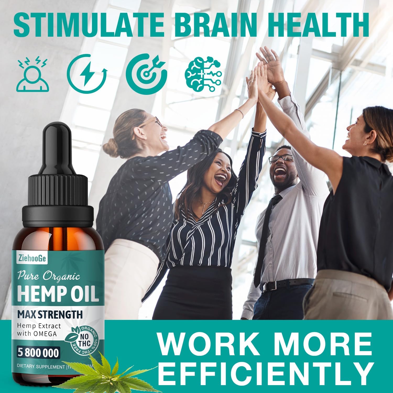 ziehooGe Hemp Oil 168g on a wooden table