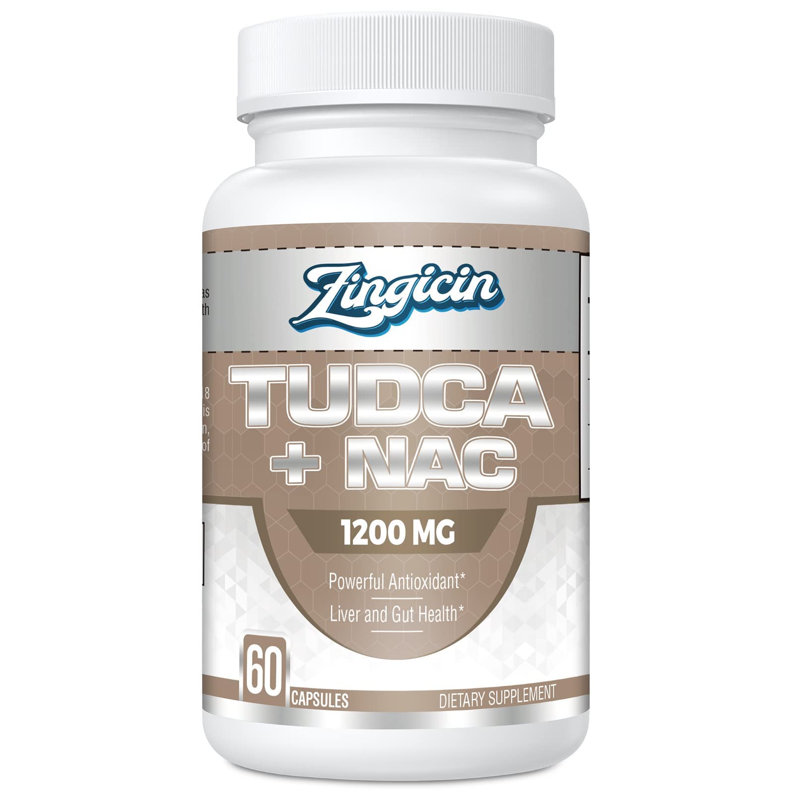 Zingicin Liver Supplement bottle front view with 120 capsules